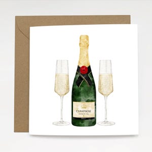 Célébrations au champagne - Carte de voeux de luxe | Carte spéciale de félicitations