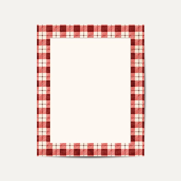 Tartan Picture Mount | Handcrafted Illustrated Patterned Mats | Portrait & Landscape | Various Sizes | Frame Not Inc.