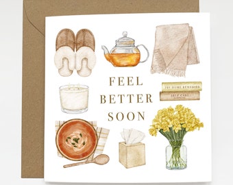 Feel Better Soon - Luxury Greeting Card | Special Get Well Soon Card