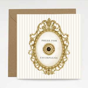 Presse pour le champagne - Carte de voeux de luxe | Carte Célébration d'anniversaire pour toute occasion