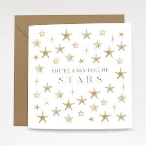Vous êtes un ciel plein d'étoiles - Carte de voeux de luxe | Carte élégante pour toutes les occasions