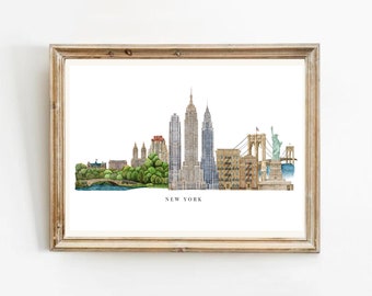 New York City Skyline - Art Print | NYC Wall Art