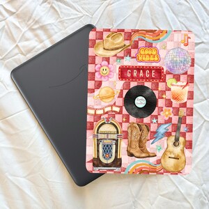 Retro Disco - Personlig Kindle-insats | Lyxigt kortfodral för genomskinligt Kindle-fodral