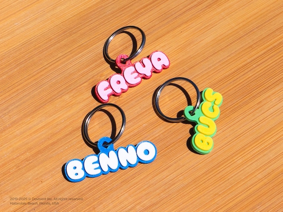 Custom Dog Name Tag, Personalized Dog Name Tag, Pet Name Tag, Dog ID Tag, Dog Name Tag, Collar Tag, 3D Printed Dog Tag
