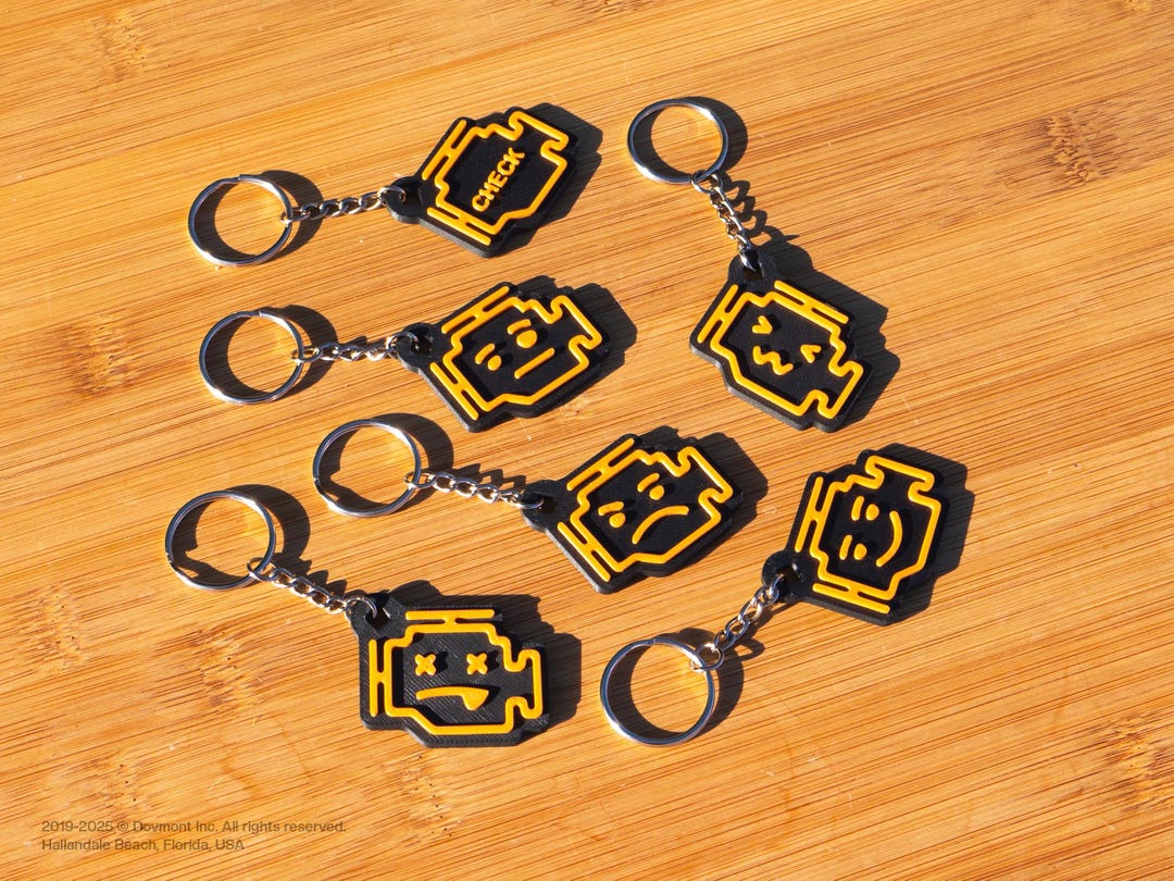 Keychain Check Engine Check Engine Light Keychain: 3D Printed Car Guy Gift - Etsy