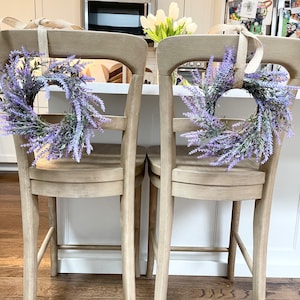 Lavender Mini Wreath, Purple Cabinet Wreath, Chair Wreath, Small Year Round Wreath, Modern Farmhouse Wreath, Candle Ring, Minimalist Wreath