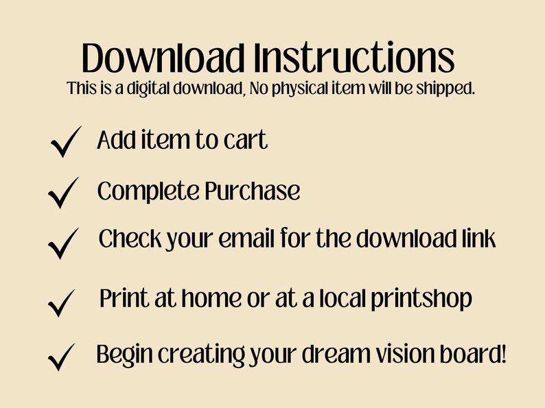 Vision Board Directions.pdf Vision Board Printables - With 375+ Powerful Pictures, Quotes, Words ...