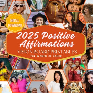 Vision Board Printables - With 375+ Powerful Pictures, Quotes, Words, and Affirmations to Create DreamBoards For Women | A4 PDF Instant