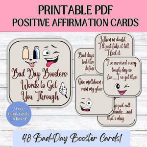 48 cartes d'affirmation. Flashcards positifs. Téléchargement numérique. croissance émotionnelle. Loi de l'attraction. Jeu de cartes à vision imprimable. Manifestation