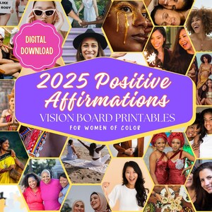 Vision Board Printables - With 375+ Powerful Pictures, Quotes, Words, and Affirmations to Create DreamBoards For Women | A4 PDF Instant