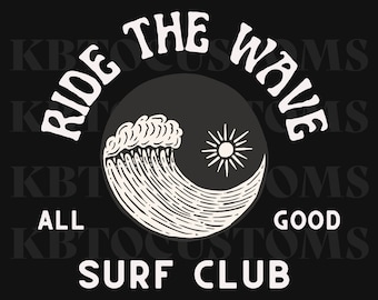 Surfen Sie die Welle PNG SVG Sublimation DTF Drucke