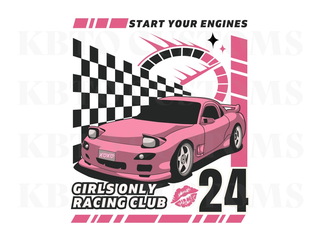 Girls Only Racing Girls Only Racing Club PNG SVG Sublimation DTF Prints - Etsy