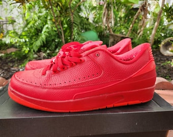 Mens Nike Air Jordan 2 Retro Low Gym Red 832819-606 Size 12