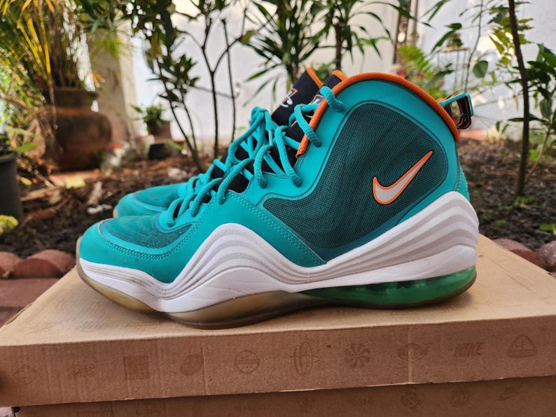 Nike Air Max Penny V Miami Dolphins Naranja Verde Blanco 537331-300 Talla 11 para hombre imagen 2