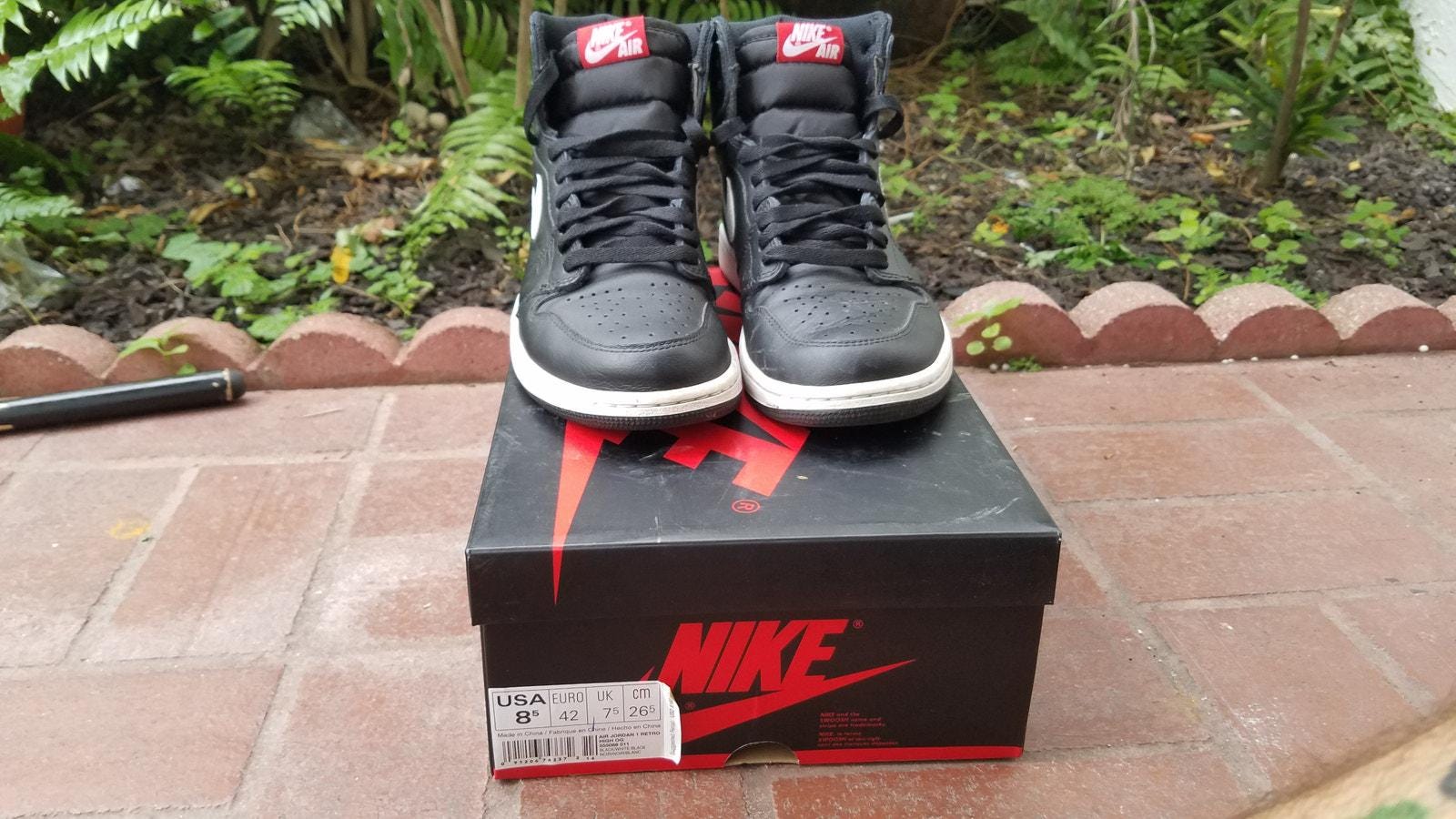 Nike Air Jordan 1 High Yin Yang Black White Mens Size 8.5  display picture 1