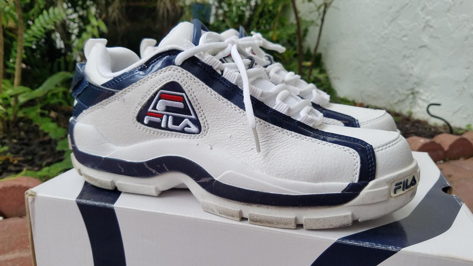 FILA GRANT HILL 2 ホワイト/ネイビー Mens Fila Grant Hill 2 GH2 Low Basketball Sneakers White Navy - Etsy