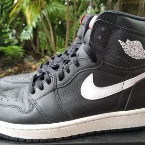 Nike Air Jordan 1 High Yin Yang Schwarz Weiß Herren Größe 8.5 Sneakers 555088-011 Bild 3