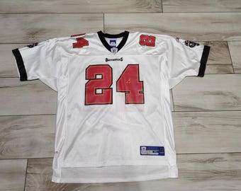 vtg Hombres Reebok Tampa Bay Buccaneers Carnell Cadillac Williams 24 Jersey XL RARE