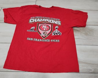 vtg San Francisco 49ers Red T-Shirt 2012 NFL NFC Champs Graphic Tee XL