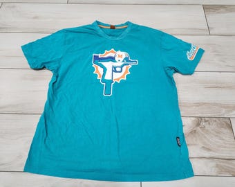 vt Last Rights brand Miami Dolphins Uzi logo t shirt aqua rare 3XL NFL football