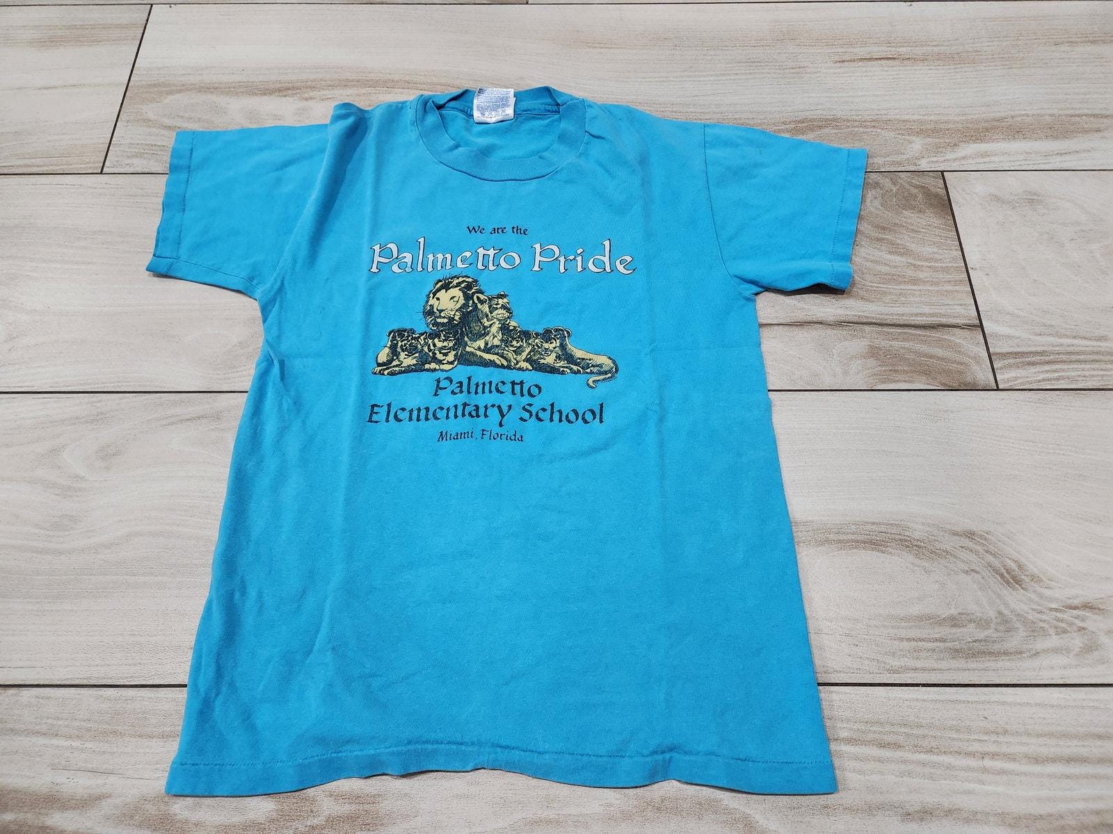 Vtg Mens T Shirt Miami Palmetto Elementary Beefy Hanes Small 