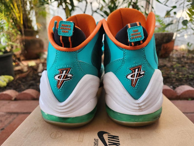 Nike Air Max Penny V Miami Dolphins Naranja Verde Blanco 537331-300 Talla 11 para hombre imagen 3