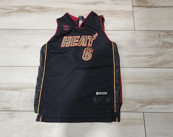 Adidas NBA Miami Heat Lebron James #6 White Jersey - Men's XS