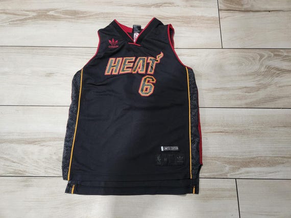 Youth Boys Adidas Lebron James #6 Miami Heat NBA Basketball Jersey