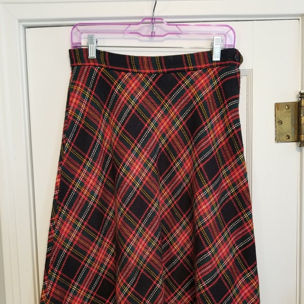 Vintage Plaid Skirt,  JcPenney Fashions, 70s, Juniors Size 13