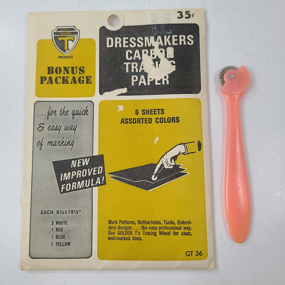 Vintage Dressmakers Carbon Tracing Paper and Tracing Wheel Etsy
