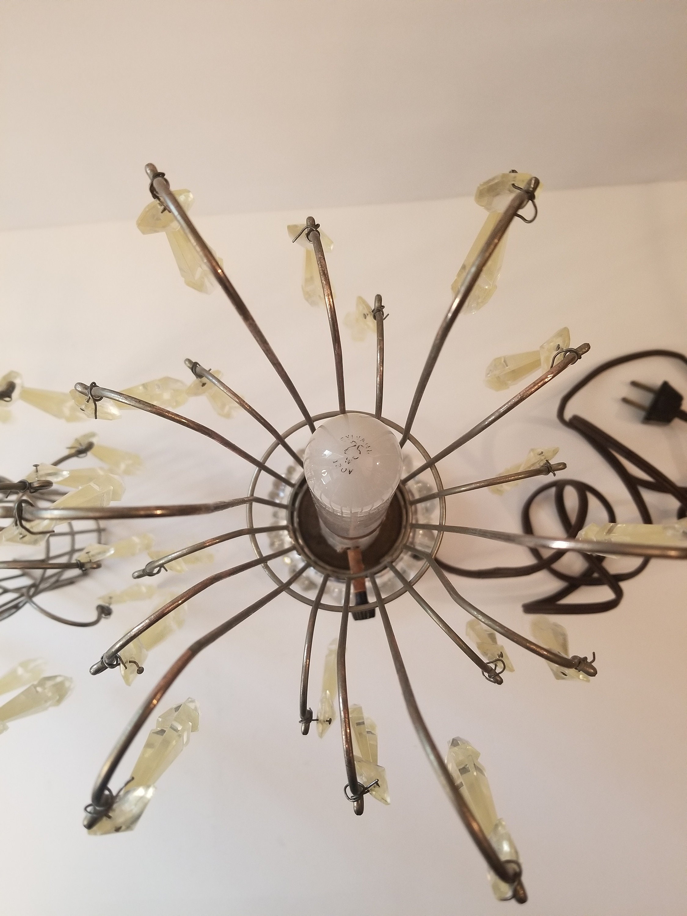 Vintage Art Deco Bedside Table, Makeup Table Lamp and Extra Shade