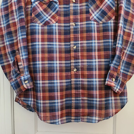 Vintage Levi's Plaid Button Up Long Sleeve Shirt,… - image 3