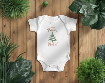 Meu Primeiro Natal ベビー ワンジー – ポルトガル クリスマス ボディスーツ
