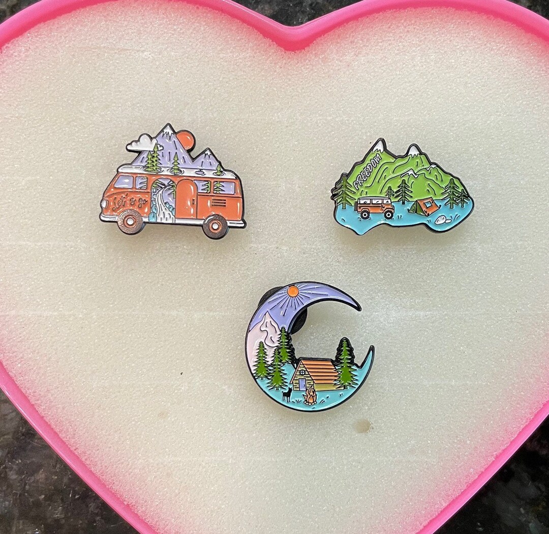 Explore Outdoors Enamel Pins. Camping Enamel Pins. Explorers Enamel Pin ...
