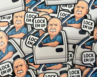 Lock Em Up Angeln Aufkleber, Trey Taylor Permission, Crewe Traktor Aufkleber, Wütender Opa