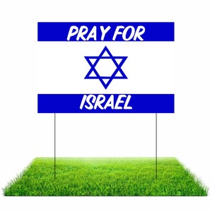 Double Sided Pray for Israel Yard Sign 24.000" x 18.000"