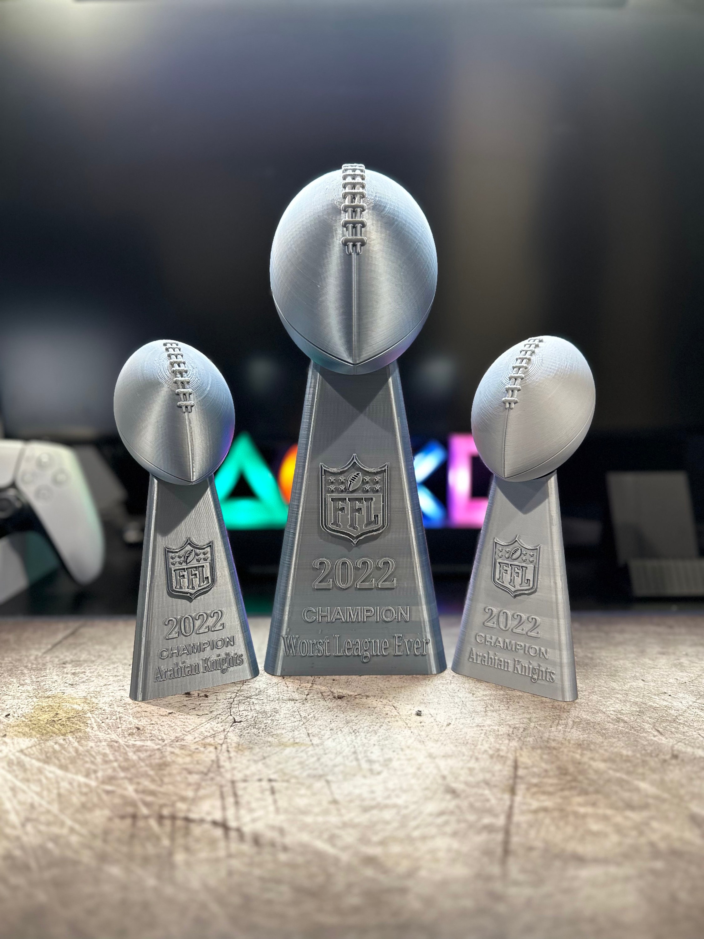 Fantasy Football Trophy - Inspired By Lombardi Trophy Replica