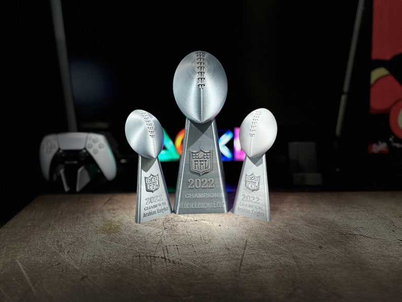 Fantasy Football Trophy Inspired by Lombardi Trophy Replica Etsy