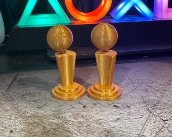 Mini 3D Printed Larry O'Brien Trophies - 2 Pack 2.5 inches