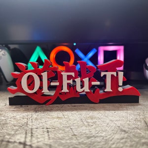 Placa de identificação impressa em 3D inspirada em jogo de cartas personalizado - Mesa personalizada ou display de jogos