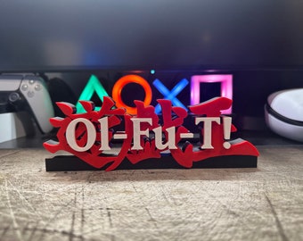 Personalized card game inspired 3D Printed Name Plate - Customized Desk or Gaming Display