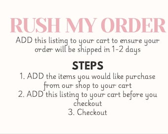 Expedited Shipping Service: Move Your Order to Front of Line (1-2 Day Ship)