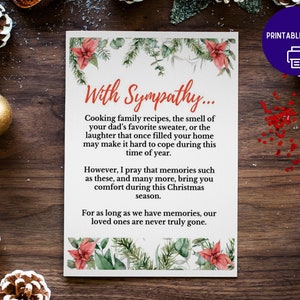 Christmas Card With Sympathy | Grief at Christmas | Holiday Sympathy/Supportive Holiday Bereavement Card | Sympathy Card | Condolence Card