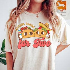 Comfort Colors Eating for two Pregnancy Announcement shirt, Eating tacos for two Shirt, Tacos for two please Maternity Shirt, Baby Reveal