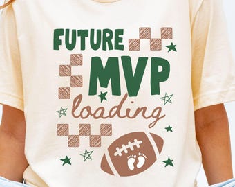 Football Pregnancy Announcement Shirt, Future MVP Loading Tee, Expecting Mom Game Day Pregnancy Reveal