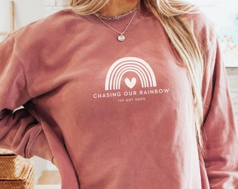 Sudadera de FIV Comfort Colors Suéter de transferencia de FIV para parejas Sudadera de cuello redondo para recuperación de óvulos por infertilidad Sudadera para el día de transferencia de FIV Regalo de FIV para un amigo