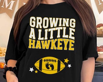 Growing a little Hawkeye Fan Shirt, Iowa College Football Pregnancy Announcement Maternity Game Day Baby Reveal T-Shirt Sports Fan