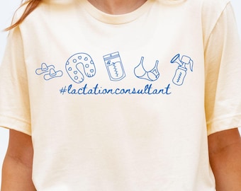 Lactation Consultant Gift, CLC Tee, Breastfeeding Support T-Shirt, Minimalist Breastfeeding Medicine TShirt, Lactation Specialist Gift