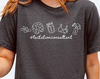 Lactation Consultant Gift, CLC Tee, Breastfeeding Support T-Shirt, Minimalist Breastfeeding Medicine TShirt, Lactation Specialist Gift