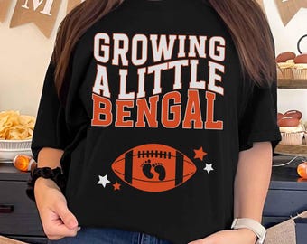 Growing a little Bengal Fan Shirt, Cincinnati College Football Pregnancy Announcement Maternity Game Day Baby Reveal T-Shirt Sports Fan